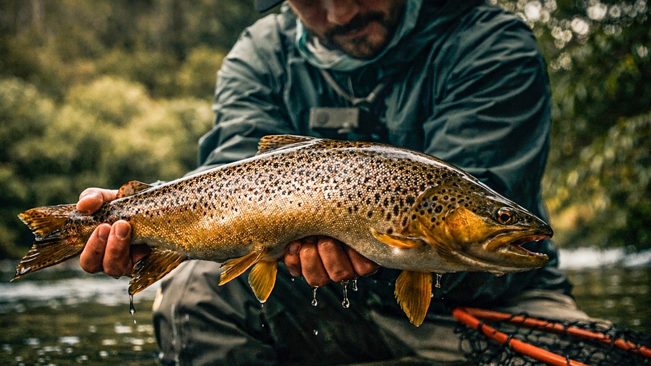 As&iacute; se Pesca TRUCHA MARR&Oacute;N desde Cataraft !!