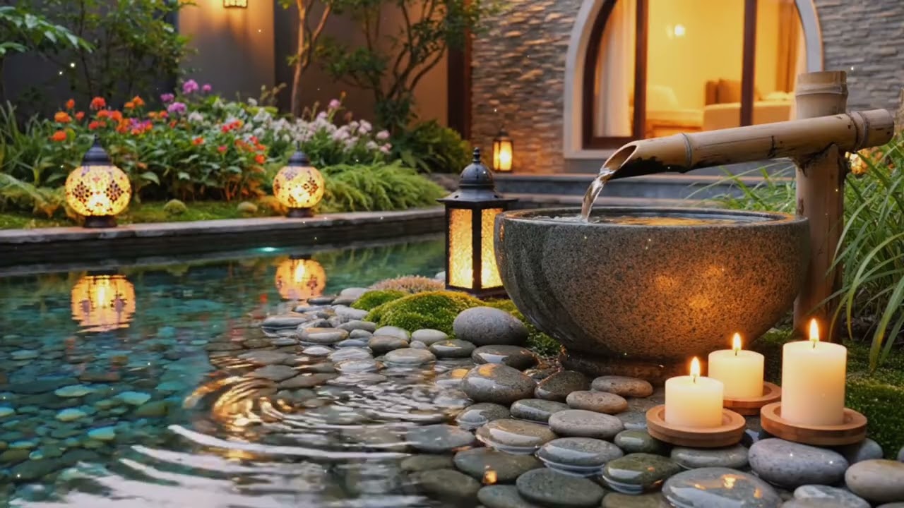 Gentle Piano Melodies with Bamboo Water 🌿 Relaxing Healing for Stress Relief & Emotional Calm