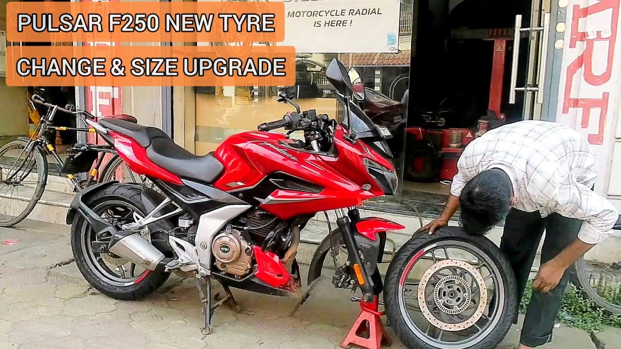 PULSAR F250/N250 NEW TYRE CHANGE & UPGRADE SIZE | PULSAR F250 TYRE PRICE | MRF REVZ FC1 & MRF REVZ S