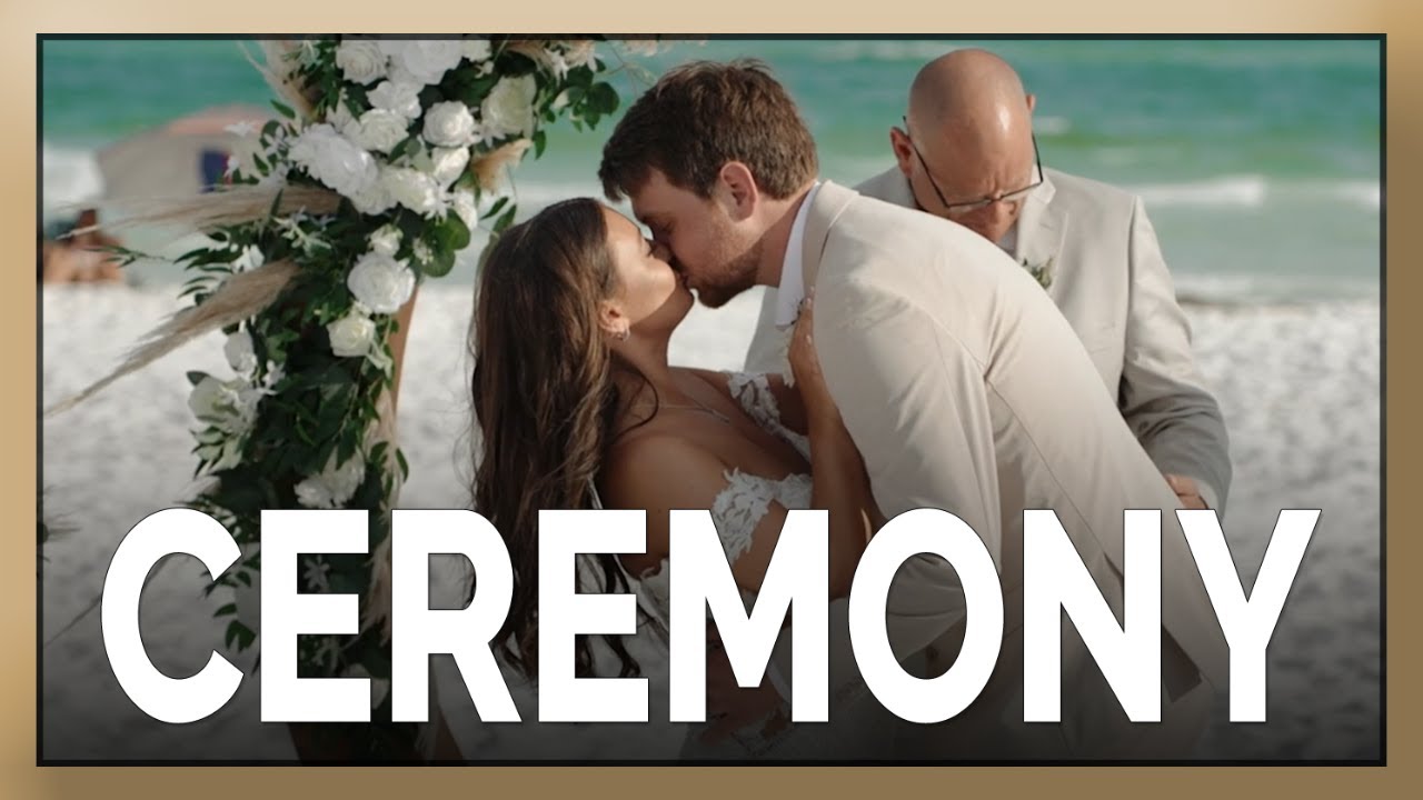 Wedding Ceremony in Miramar Beach, FL | Hannah + Austin | Destination Wedding Videography