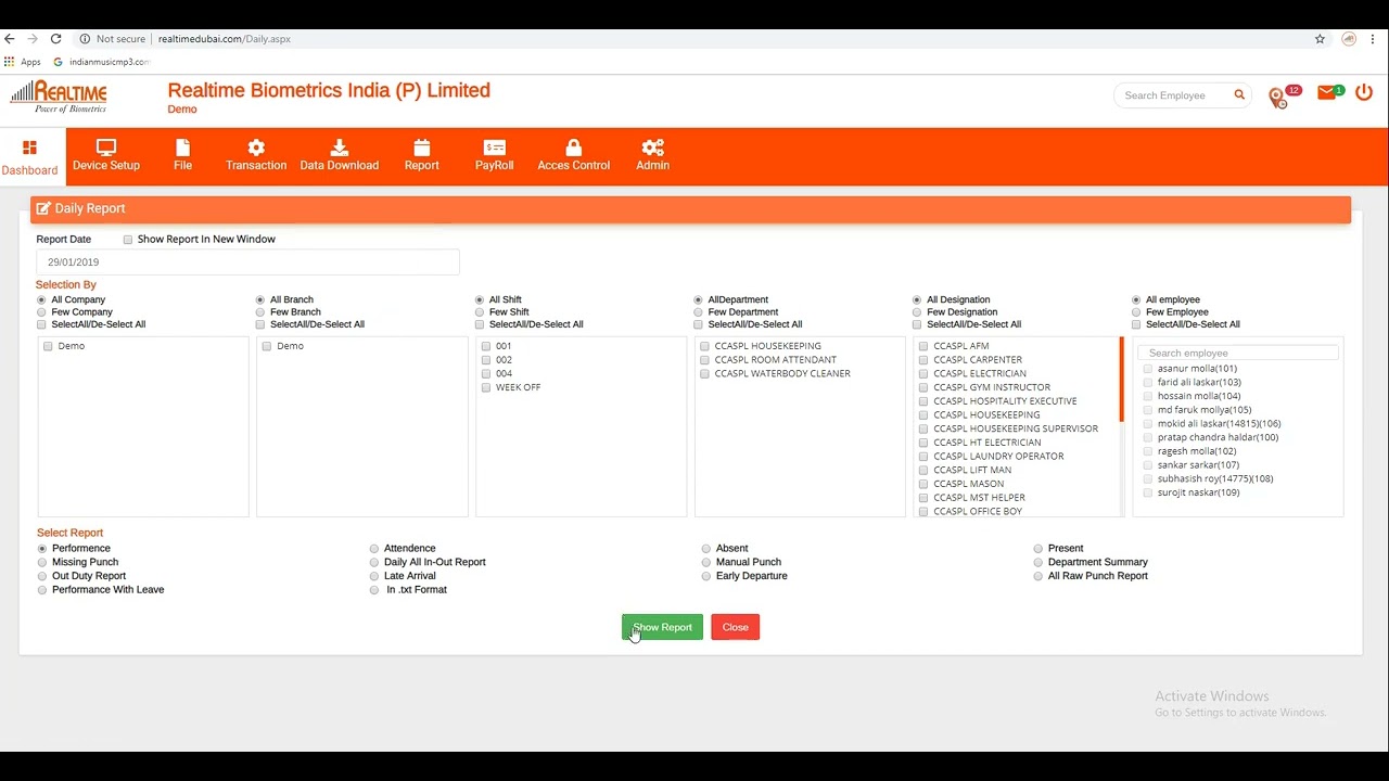 Realtime Cloud Software - How to generate report in realtime cloud software?