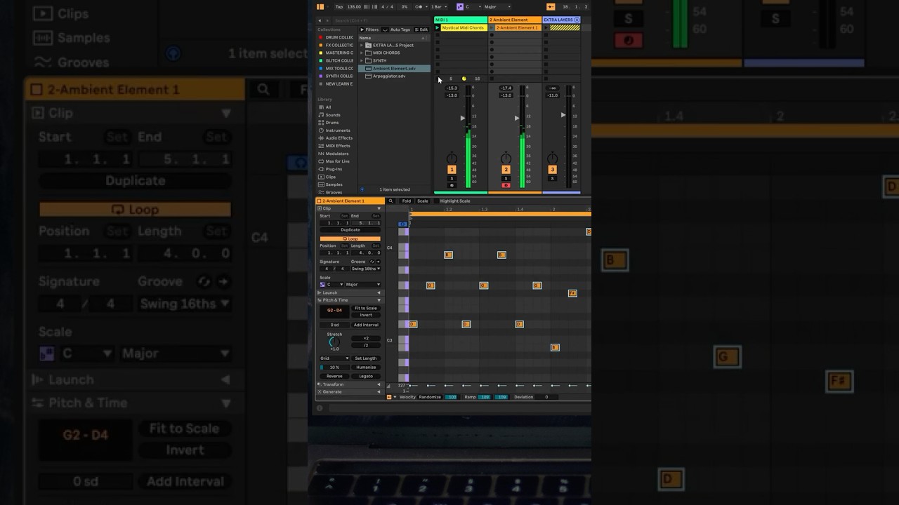 Recording MIDI from Arpeggiator #ableton #abletonlive #midi #arpeggiator