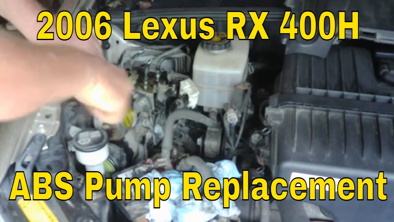 2006 Lexus RX 400H Buzzer wont shut off, ABS and traction control lights on, bad ABS pump