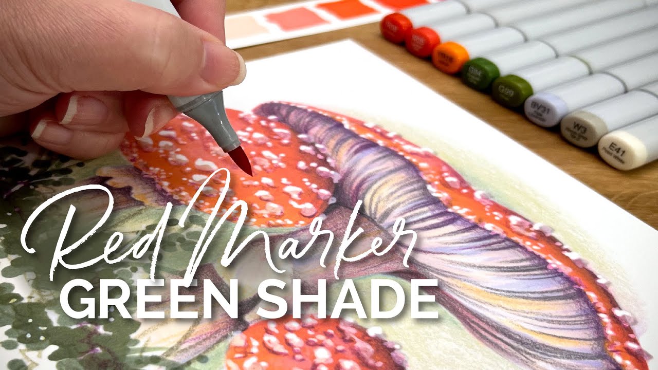 Copic R08: Underpaint Red with Green?