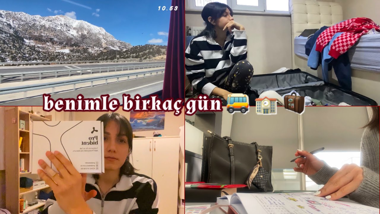 benimle birkaç gün || üniversiteye dönüş 🚌, valiz hazırlıyoruz, kargolar, dertlerim..