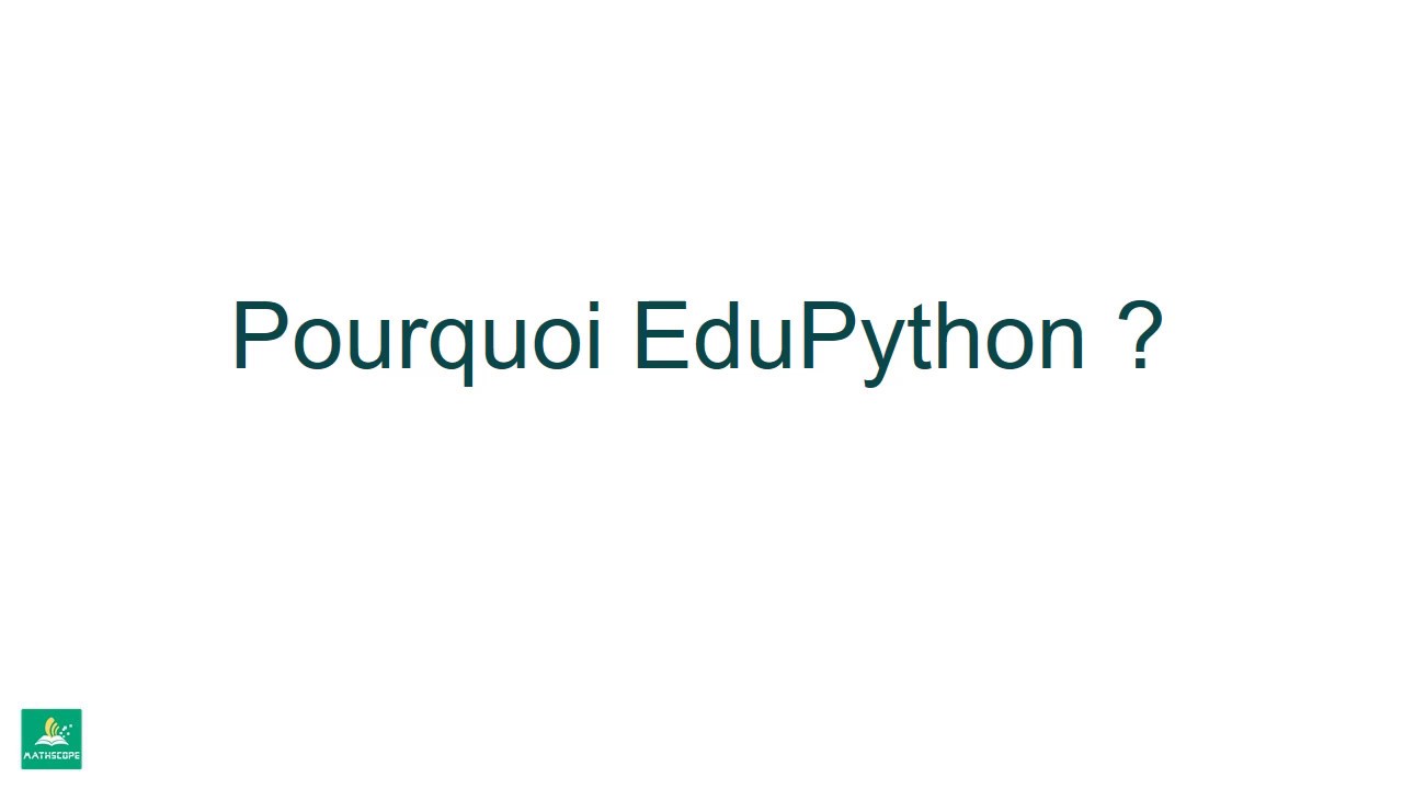 Installer Edupython