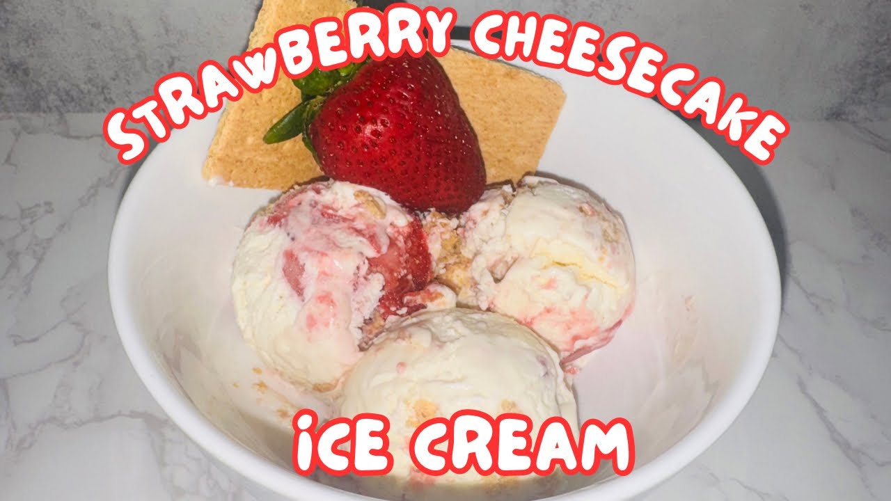 🍓Strawberry Cheesecake🍓 Ice Cream | Fridai’s Kitchen