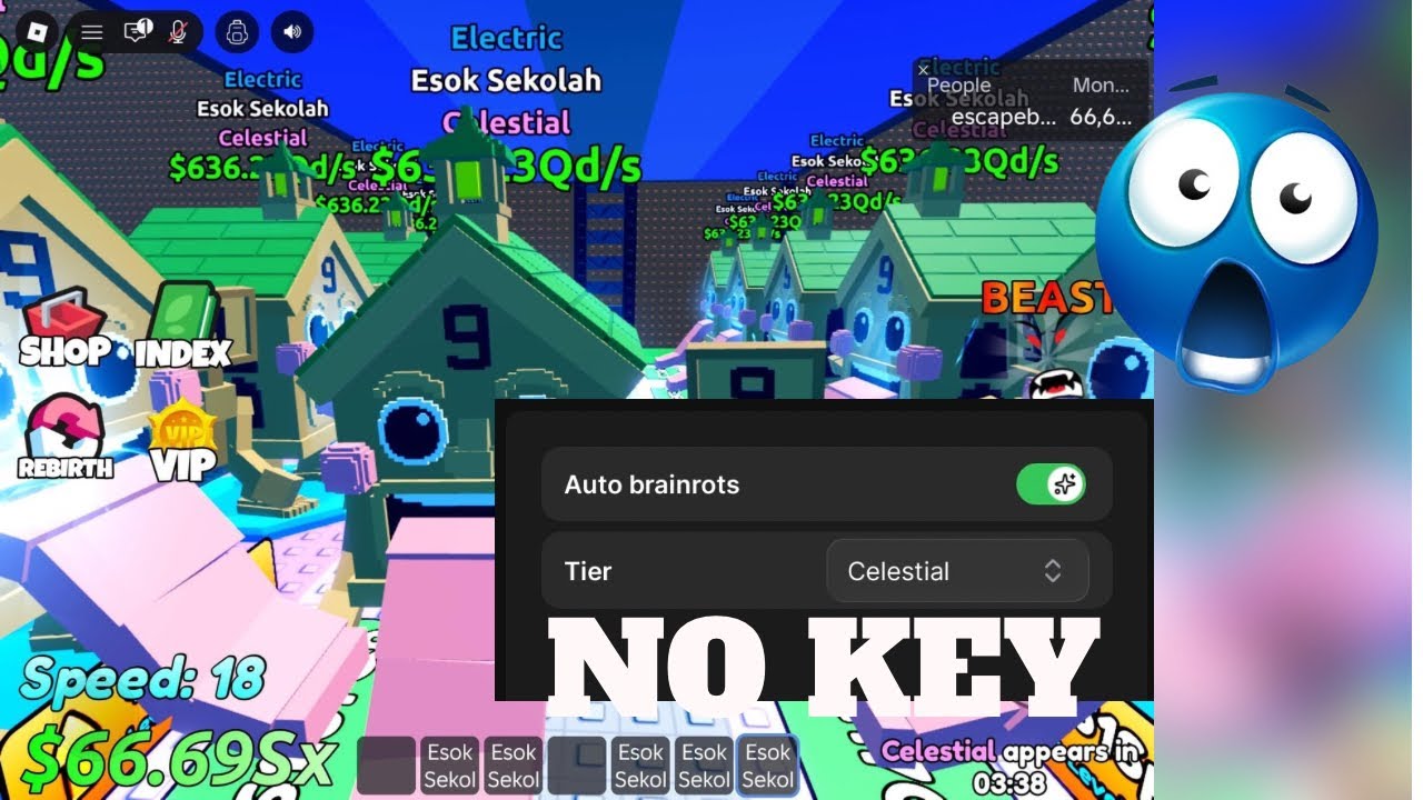 [🔥Dupe] Escape Tsunami For Brainrot Script &ldquo;NO KEY&rdquo; | auto brainrot, auto dupe, remove tsunami