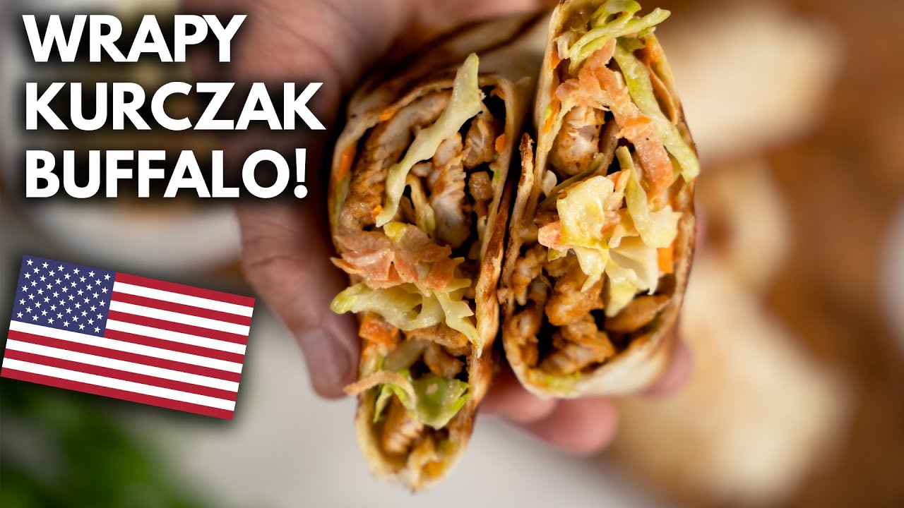 WRAPY z KURCZAKIEM BUFFALO i COLESLAWEM! 🇺🇸 Przepis z USA | Pascal Brodnicki