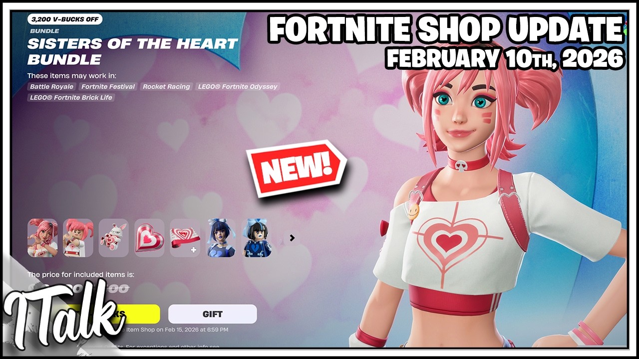 Fortnite Shop *NEW* SISTERS OF THE HEART SET! [February 10th, 2026] (Fortnite Chapter 7)