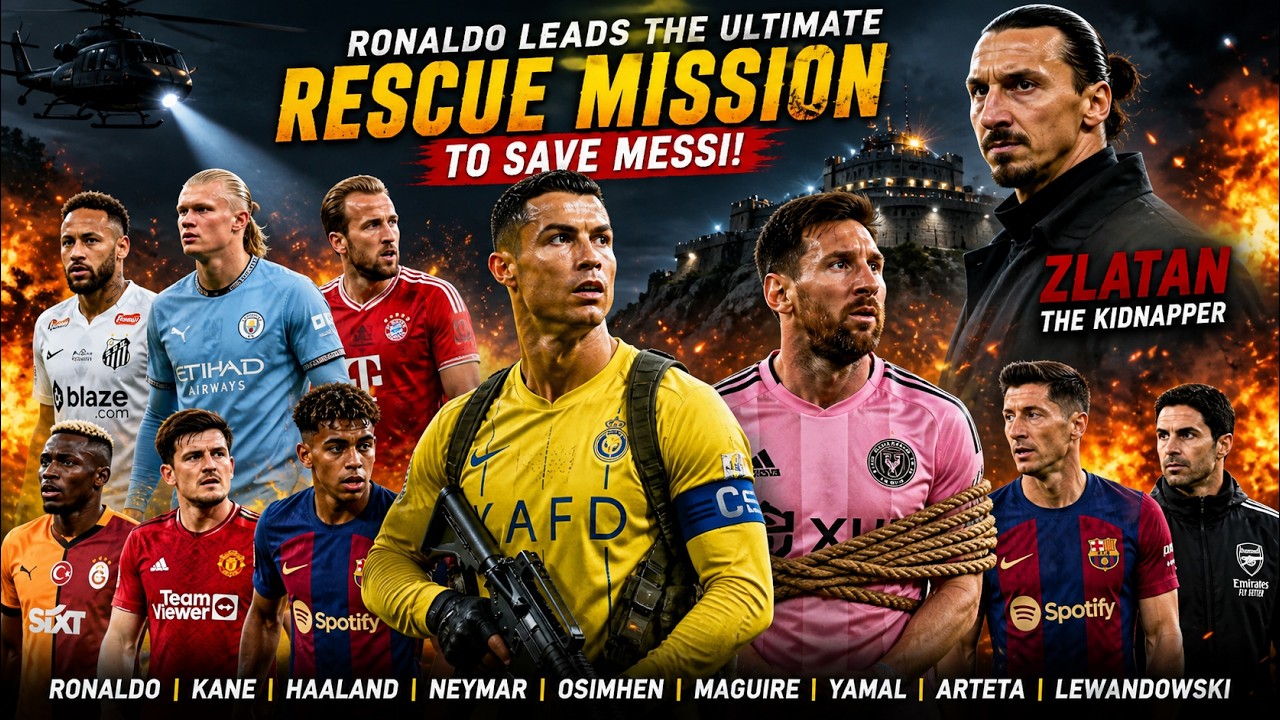 Cristiano Ronaldo leads an elite rescue team to save Messi after Zlatan Ibrahimović kidnaps him!