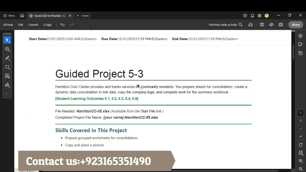 Excel 2021 In Practice - Ch 5 Guided Project 5-3 | Excel 2024 In Practice - Ch 5 Guided Project 5-3