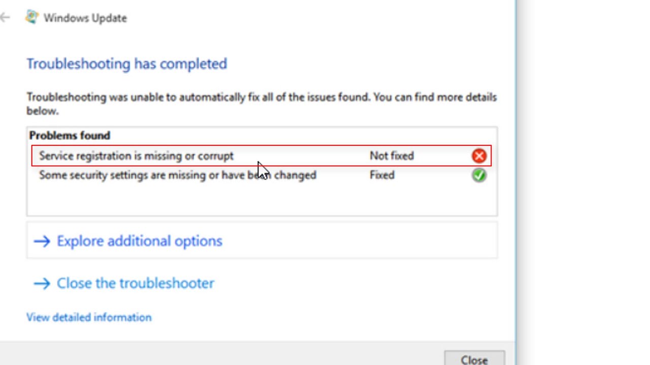 Fix Service Registration is Missing or Corrupt Error on Windows 10