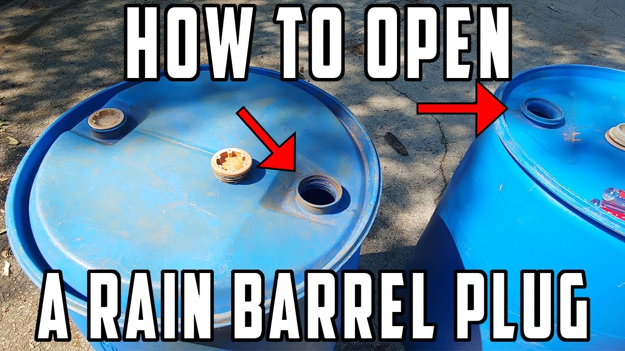 How To Open A Rain Barrel Plug (Bung Hole)