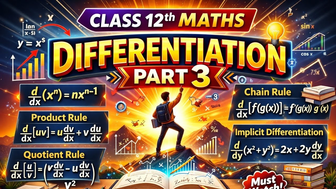 Differentiation Part 3 | Class 12 Maths Chapter 5 | Important Questions + Tricks