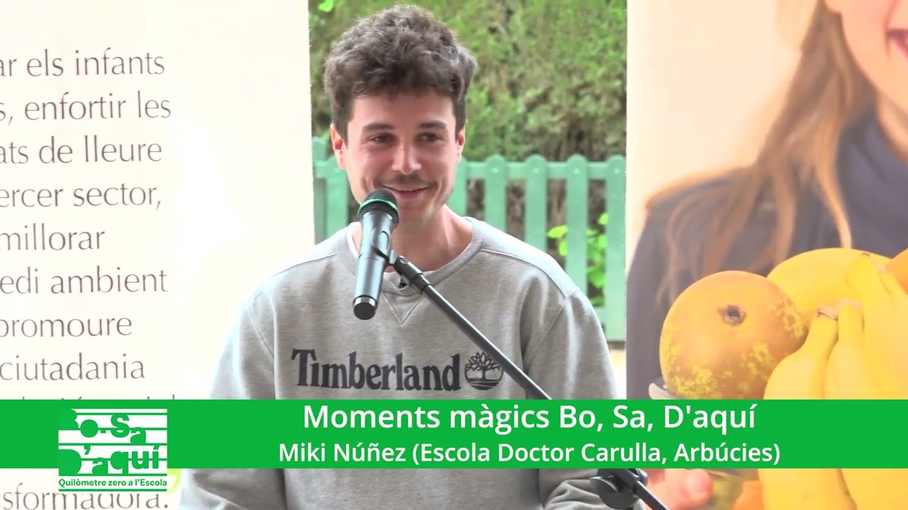 Miki Núñez a l'Escola Doctor Carulla d'Arbúcies
