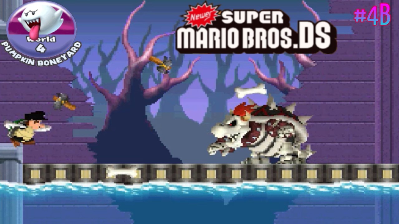 NEWER Super Mario Bros. DS (no commentary) I #World 4.4 -🏰 PUMPKiN BONEYARD