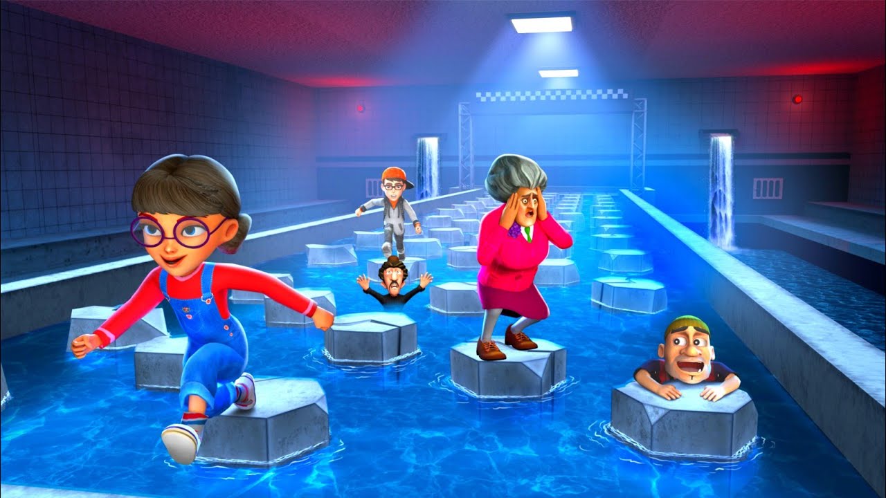 Scary Teacher 3D vs Squid Game Wooden Wheel vs Domino Dalgona Level Max Challenge Who's Boss