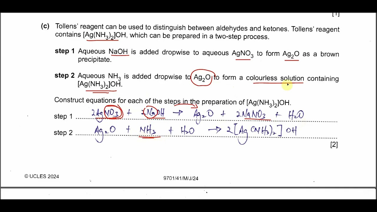 9701/41/M/J/24/Q2 Cambridge International A Level Chemistry 9701 May/June 2024 Paper 41 Q2
