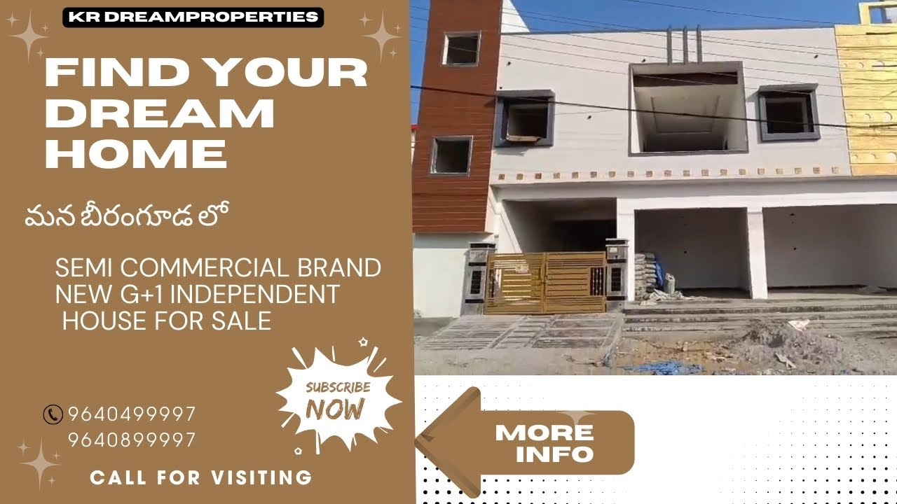 మన బీరంగూడ లో Semi commercial Brand new G+1 independent house for sale