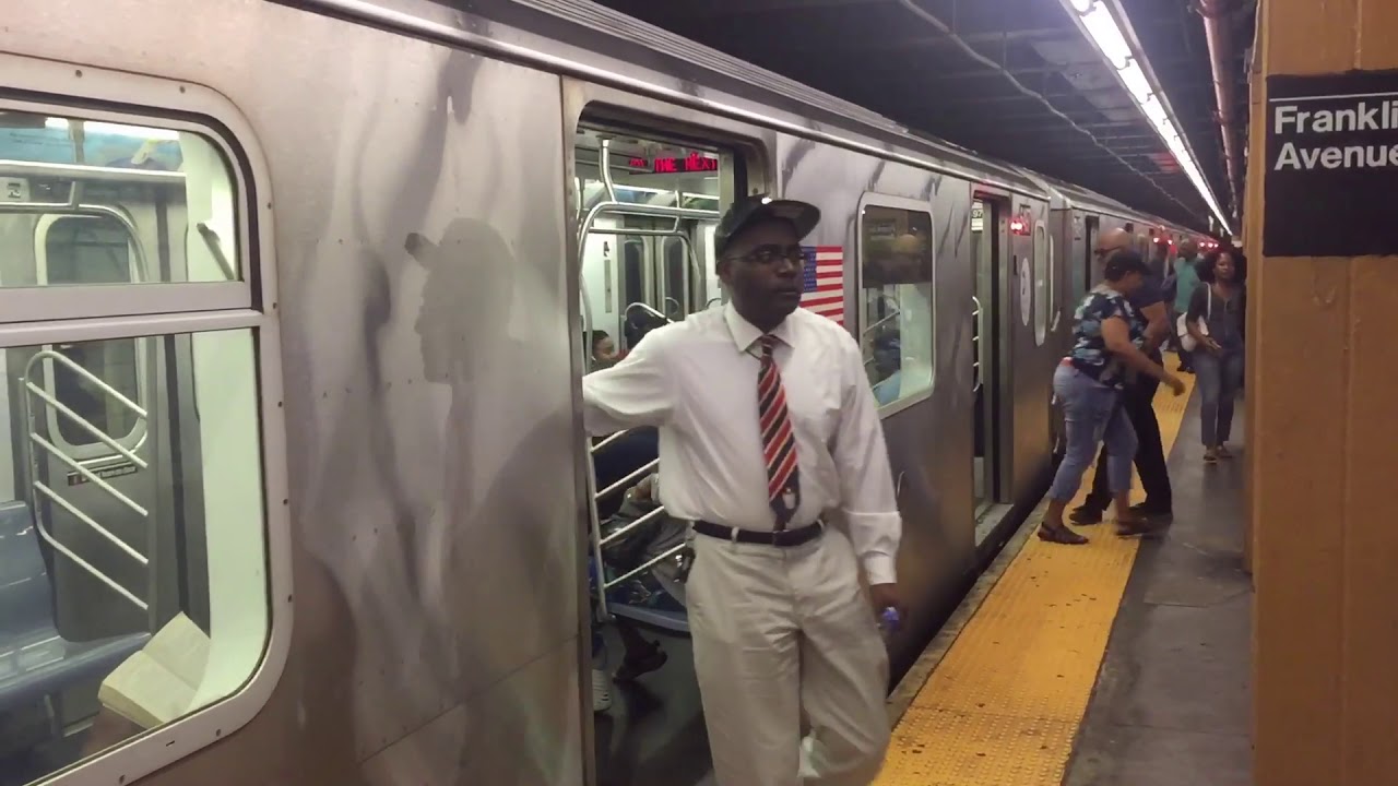 NYC IRT Lexington Subway Line: R142 (2), R62 (3), R142/A (4), and R142 (5) trains at Franklin Avenue