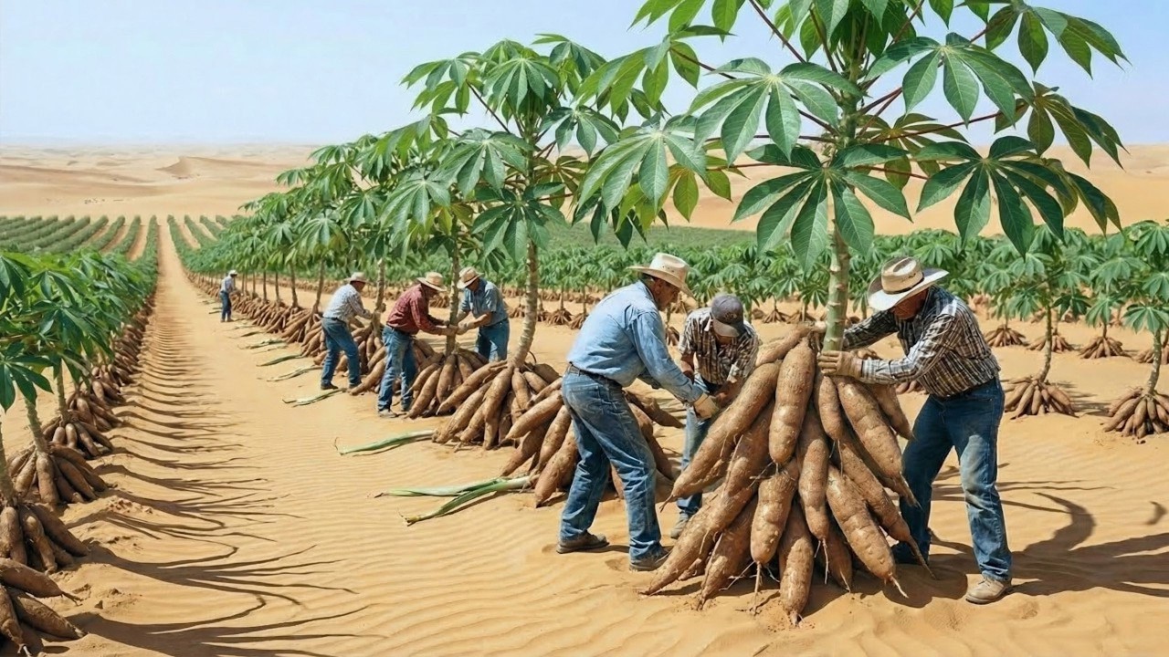&iexcl;INCRE&Iacute;BLE! Han cultivado la mayor cosecha de yuca del mundo en campos aterrazados en Tailandia