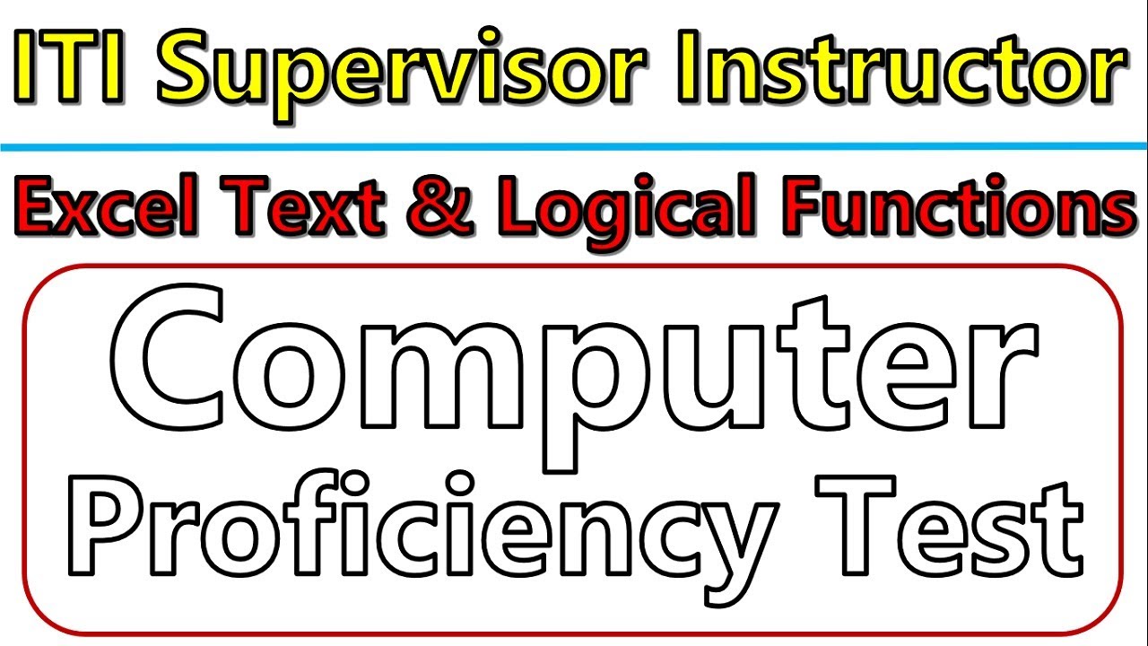 GSSSB ITI Supervisor Instructor Computer Syllabus,ITI SUPERVISOR INSTRUCTOR COMPUTER PROFICIENCY TES