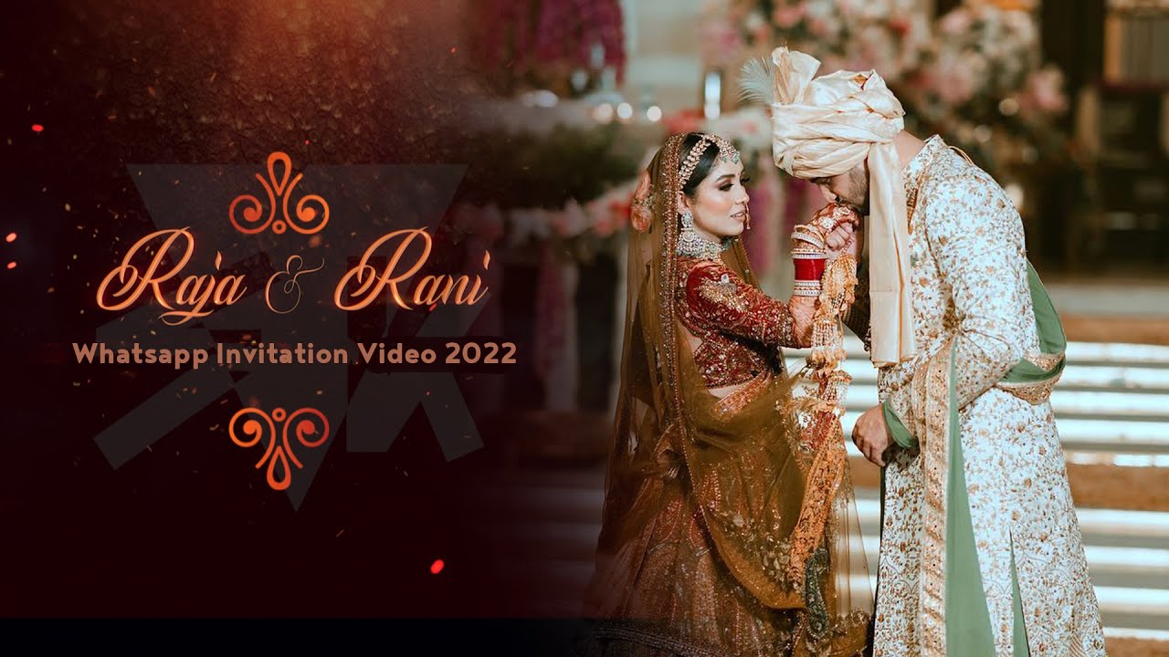 WEDDING INVITATION || 2022 NEW & LATEST   II RAATAAN LAMBIYAN || SAVE THE DATE WHATSAPP VIDEO