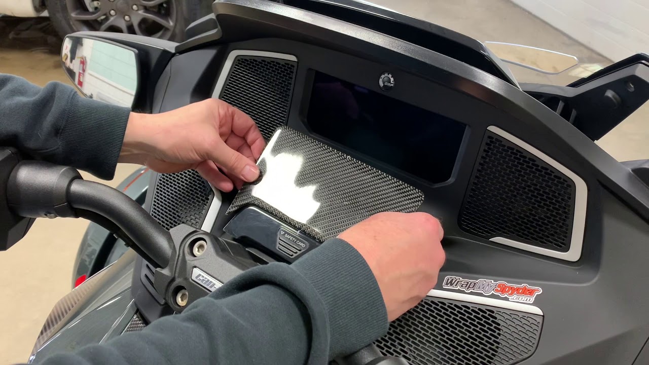 2020+ Can-am Spyder RT/RT Limited 3D Domed Real Carbon Fiber Glove Box kit installation tutorial.