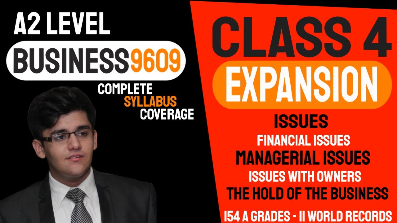 Class 4 | Expansion Issues | A Level Business 9609 | Comprehensive Coverage | Sir Hunain Zia