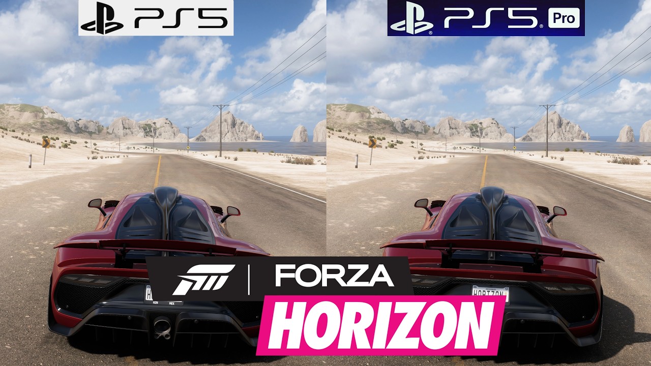 Forza Horizon 5 PS5 vs PS5 Pro - Graphics Comparison - Framerate - 4K - Loading Times