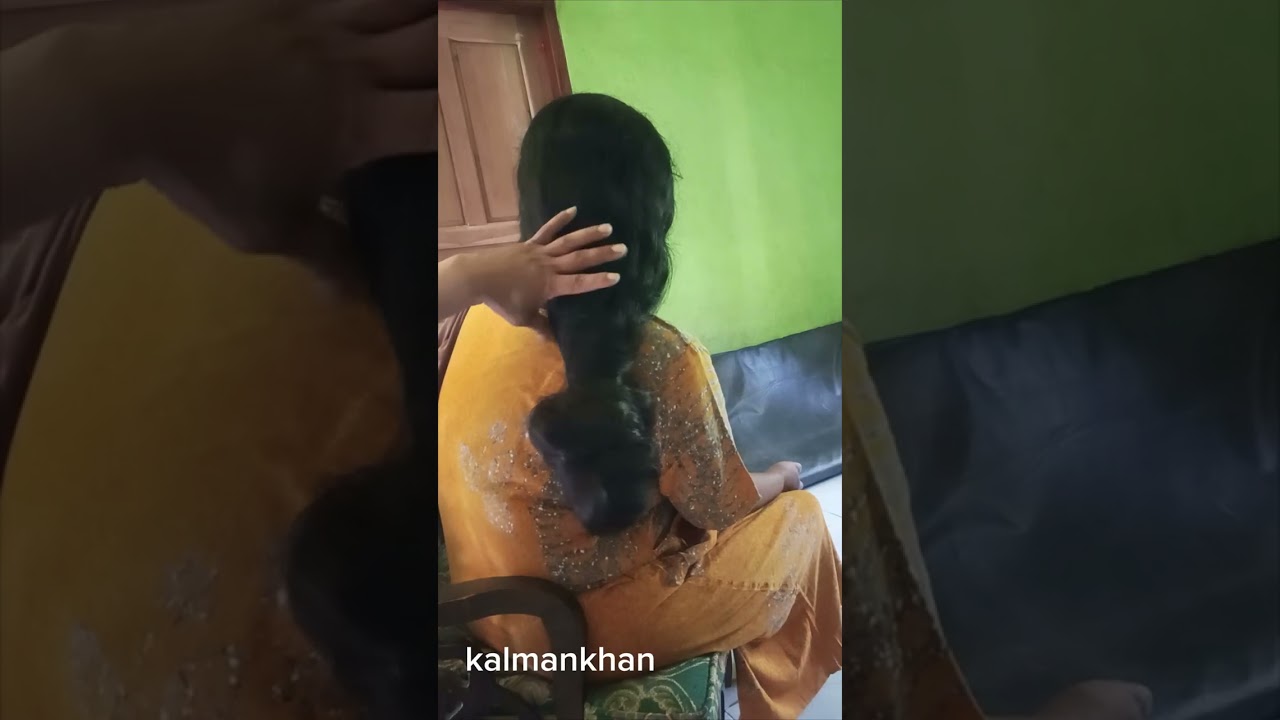 Indahnya rambut sanggul selesai  keramas