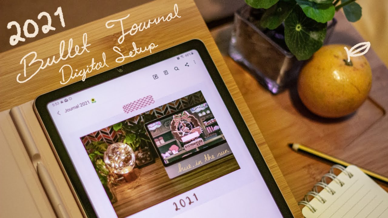 Bullet Journal Set up 2021 ⭐ Samsung Galaxy Tab S6 Lite 🌸 Digital Journal with Gifs 😊