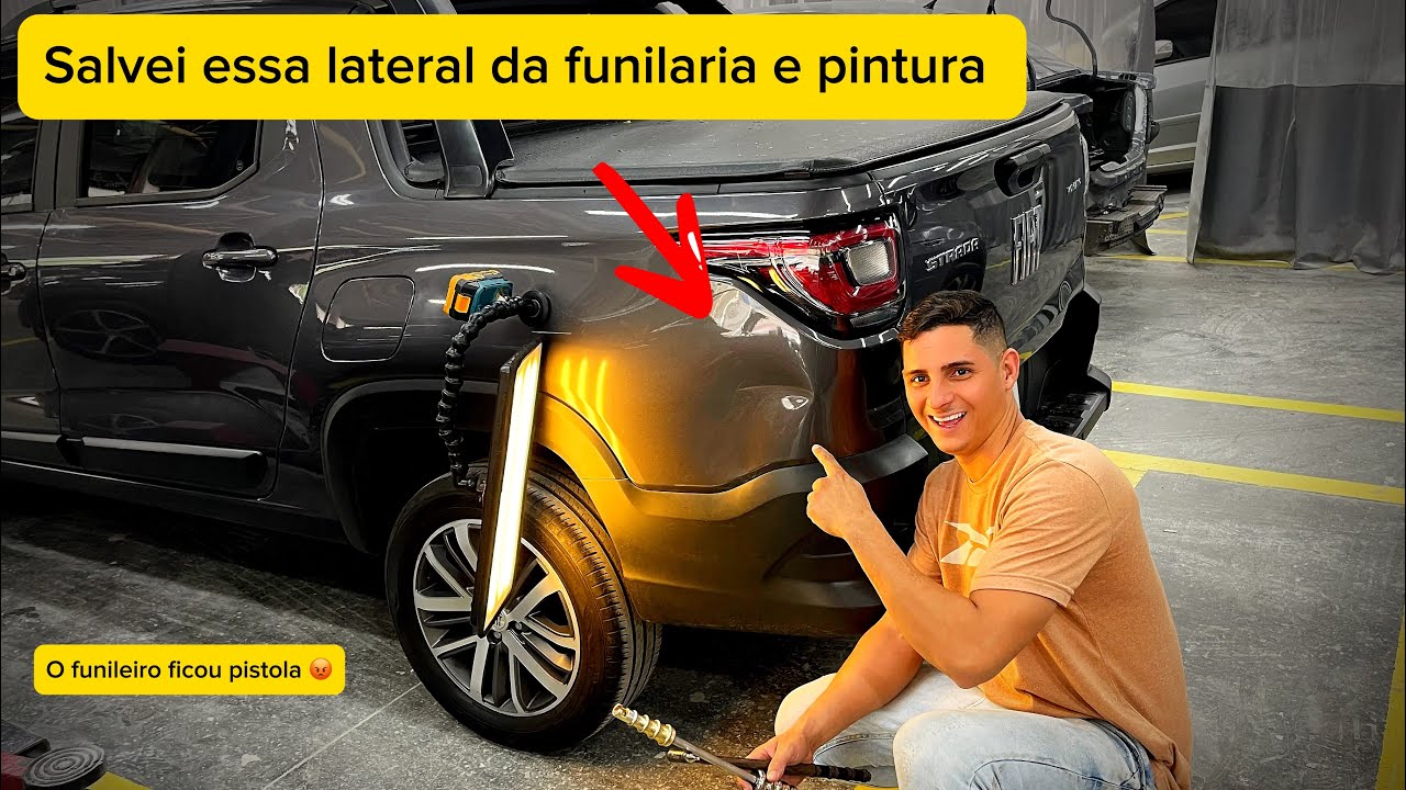 “Martelinho de ouro na lateral da Strada | Recuperação sem pintura”