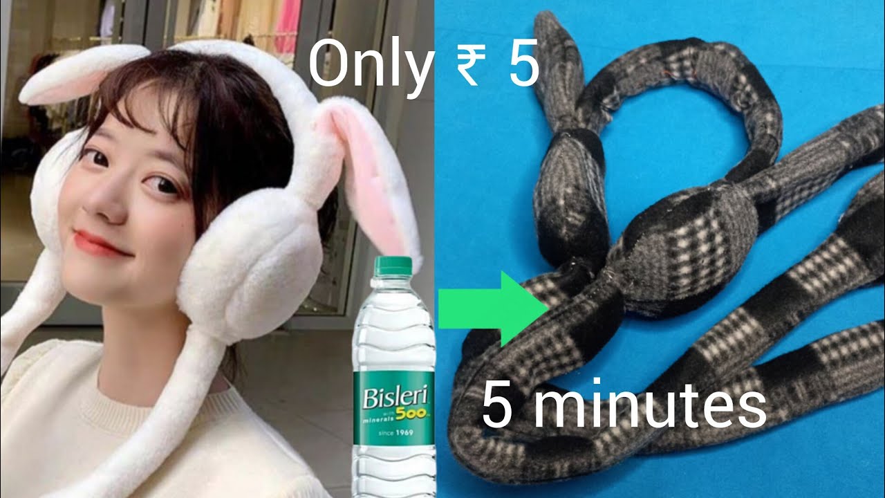 Bunny ear muff trend / Rabbit ear headphone # trending song # :viral video # ytshorts #DIY 