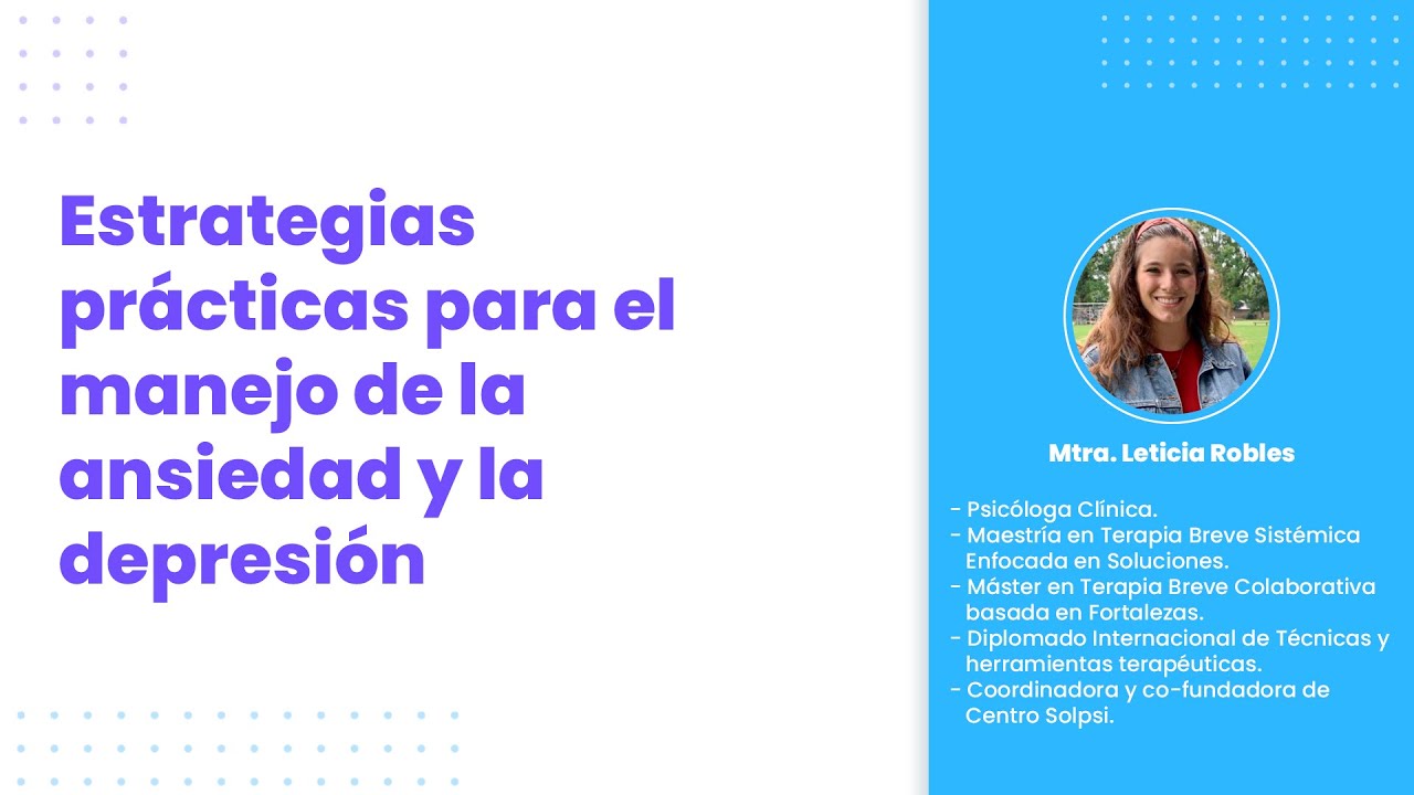 Estrategias prácticas para el manejo de la ansiedad y la depresión