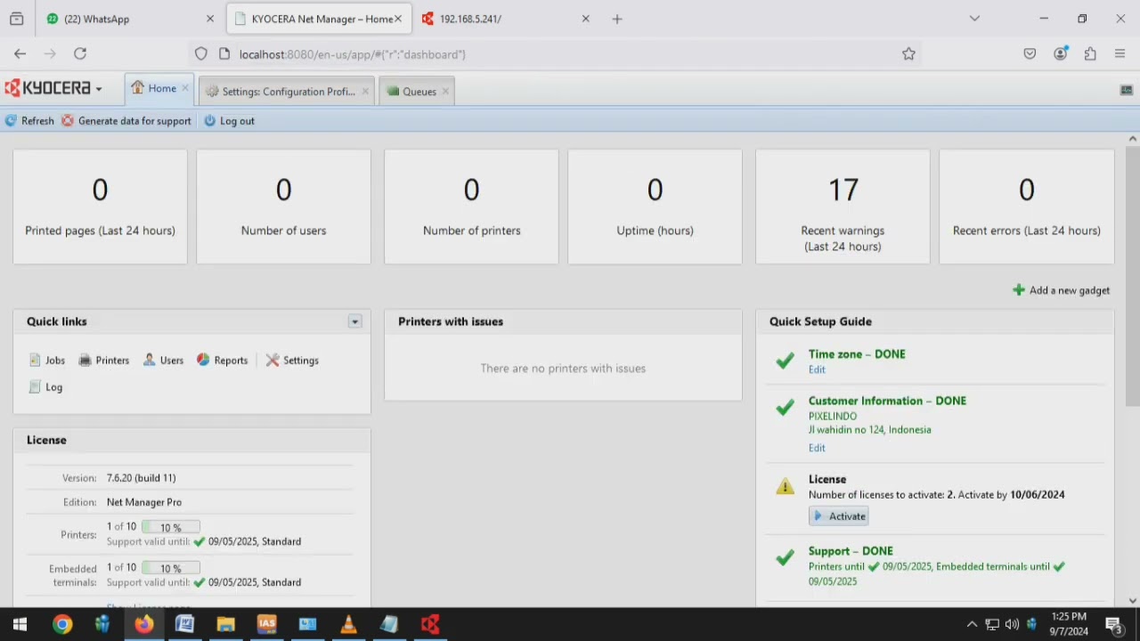 cara pasang KNM (Kyocera Net Manager)