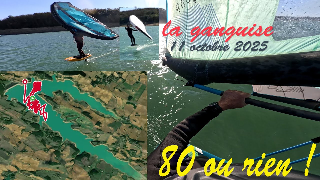 wingfoil la ganguise - 13 octobre 2025 - veloce 1300 + 240 + slick sls 6m² - 80 sinon rien !