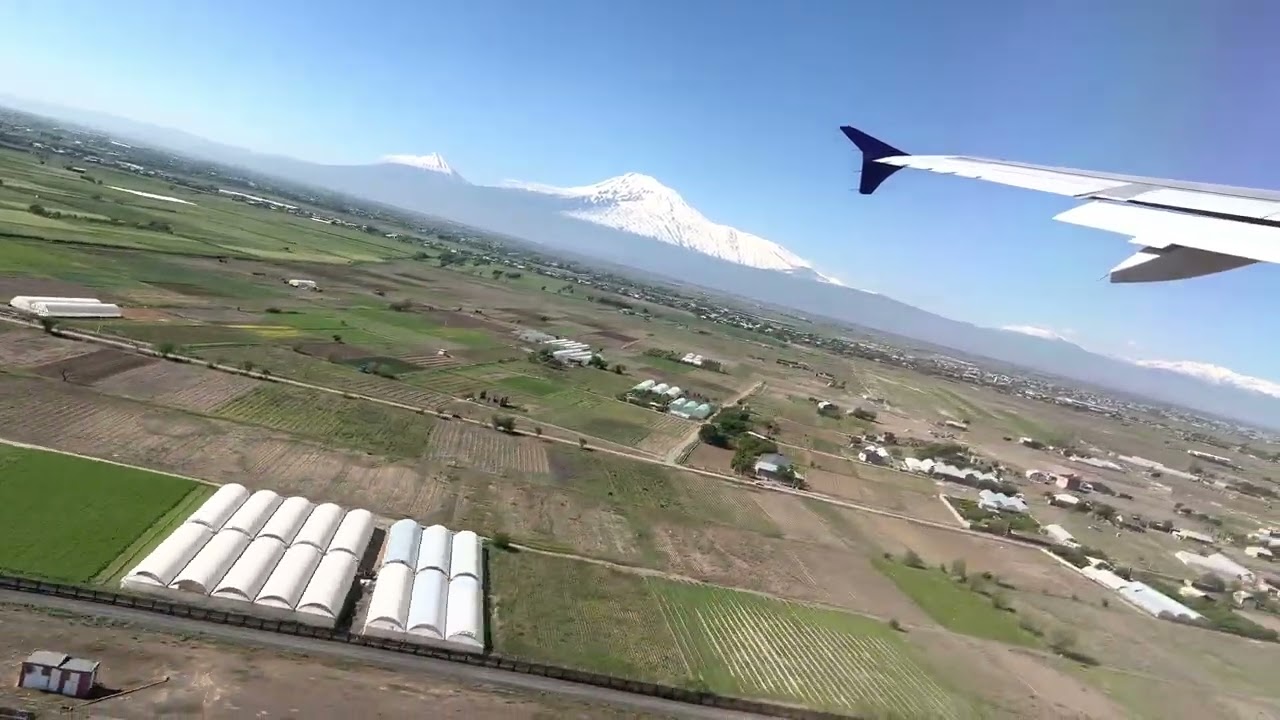 Airbus A320 :: Taxi and Take-off from Zvartnots International Airport (UDYZ)