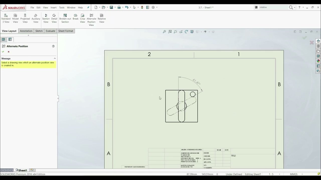 Solidworks Tutorial  - Alternate Position View