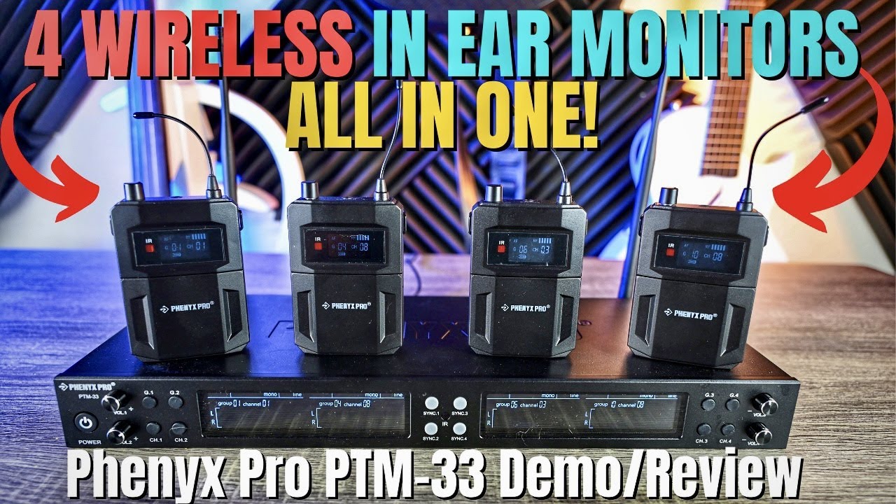 4 WIRELESS In Ear Monitors IN ONE! - Phenyx Pro PTM 33 Demo/Overview