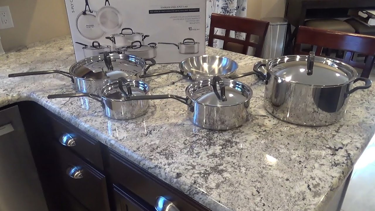 KITCHENAID 5 PLY CLAD STAINLESS STEEL COOKWARE POTS AND PANS SET 10 PIECE CUSTOMER REVIEW REVIEWS