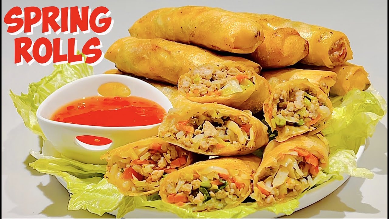SPRING ROLLS | VEGETABLE PORK SPRING ROLLS | LUMPHIA | PERLYDEE