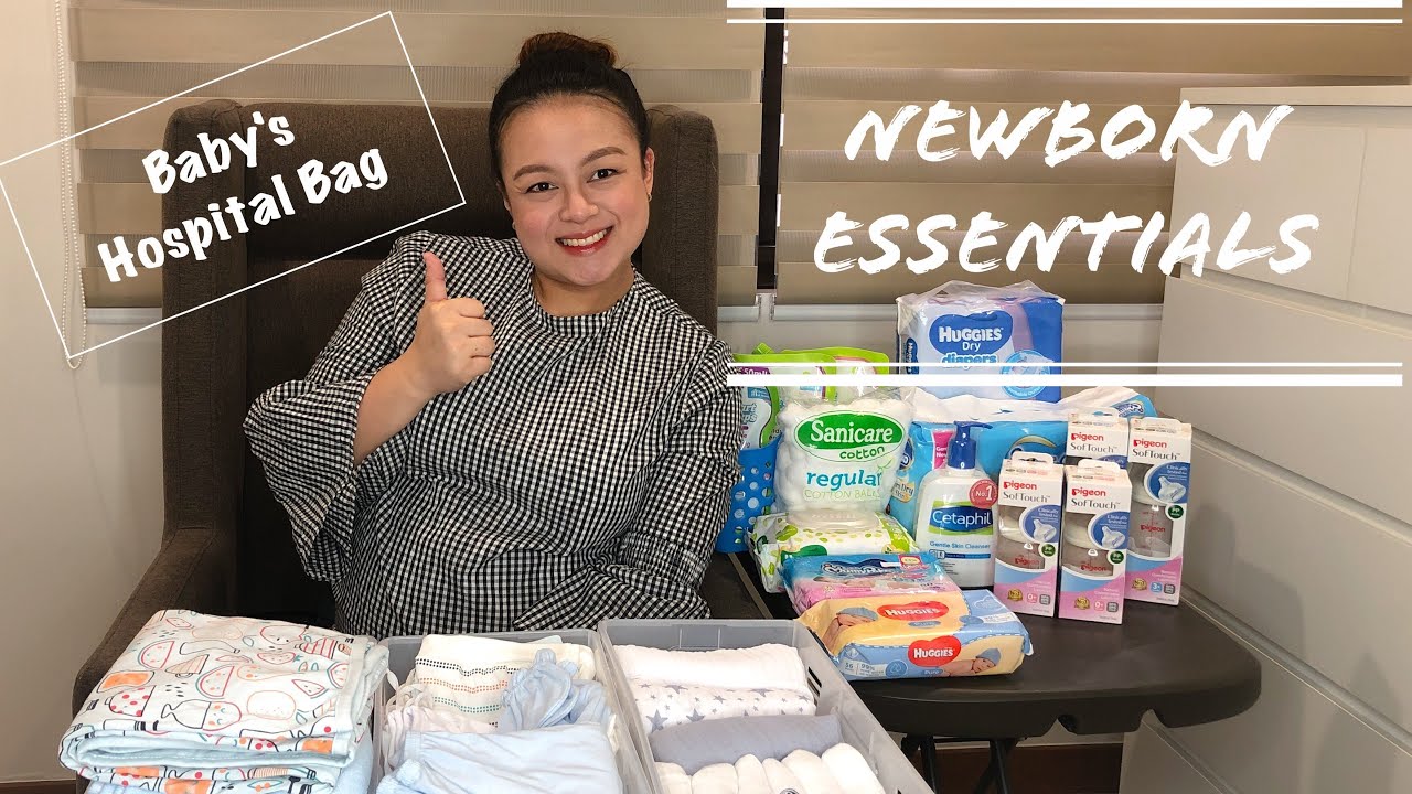 NEWBORN ESSENTIALS - What's in my Baby Hospital Bag | Nins Po