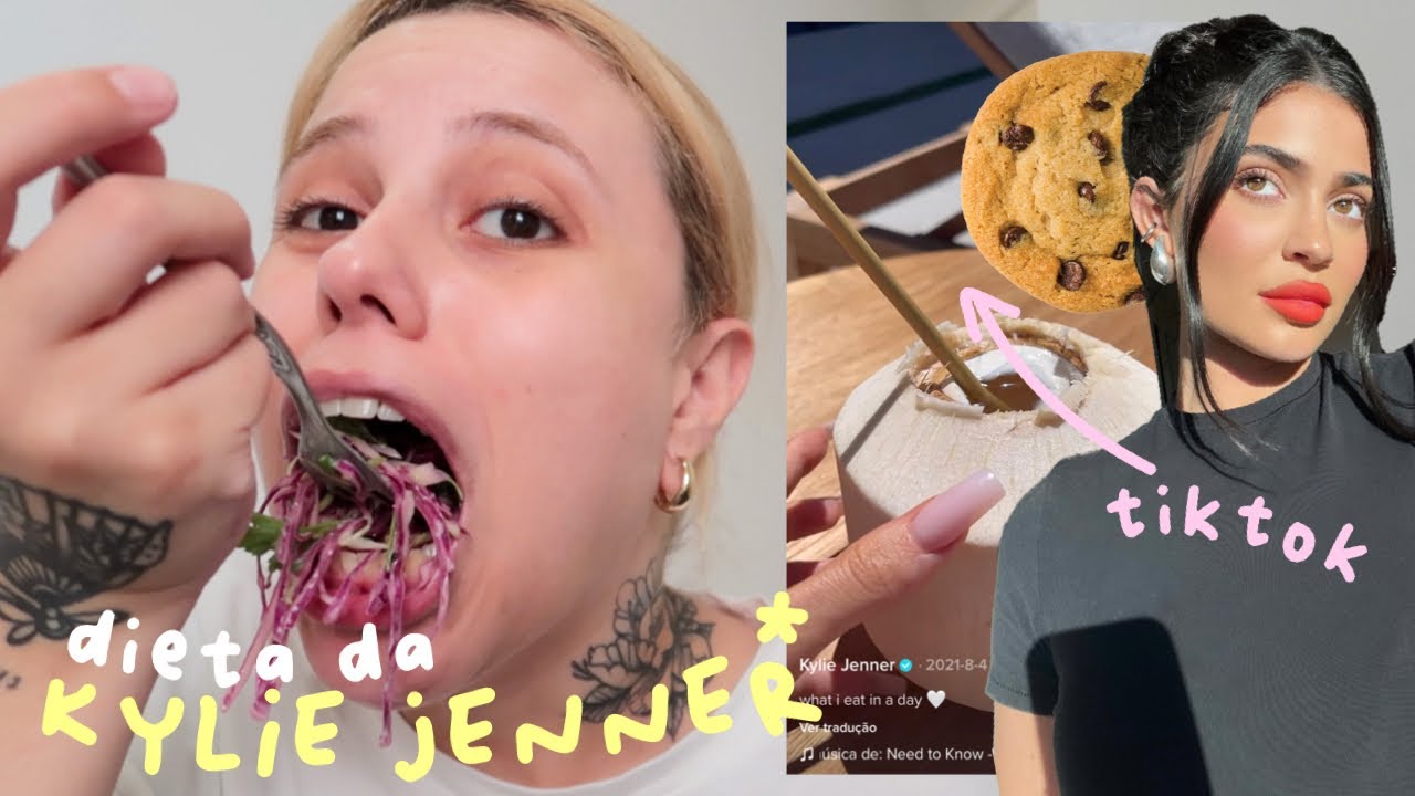 tentei seguir a dieta do TIKTOK da KYLIE JENNER por um dia! *um desastre*