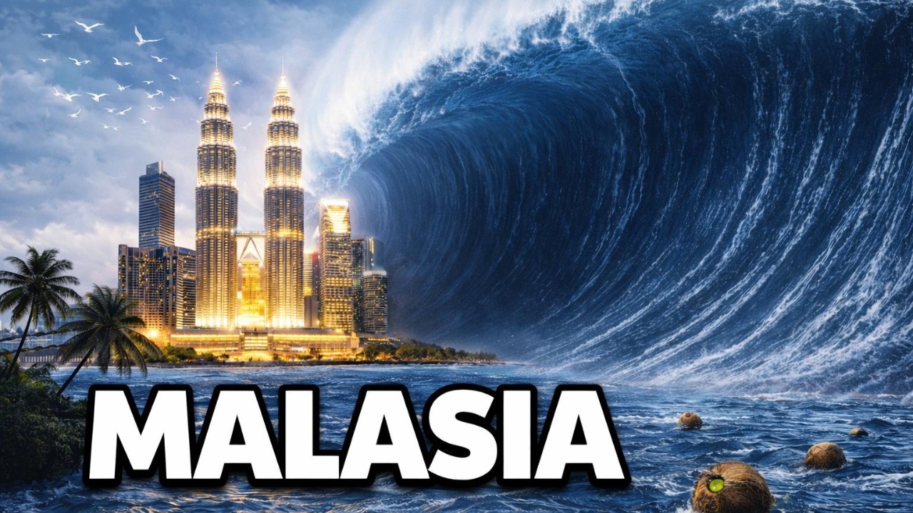 Megatsunami en Malasia   Olas Gigantes Destruyen la Ciudad   Desastre Cinematogr&aacute;fico 4K (AI VFX)