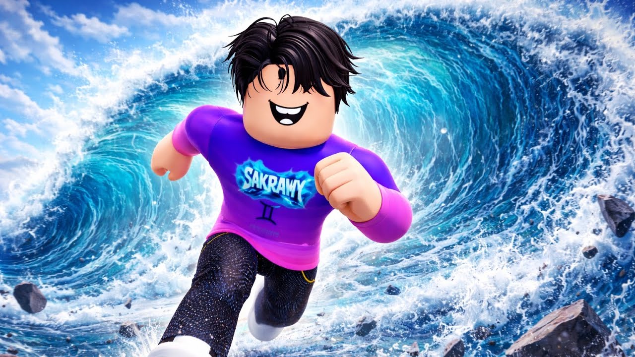 الهروب 🏃‍♂️ من التسونامي 🌊 😱 واخذ البرين روت في روبلوكس | ROBLOX 🎮