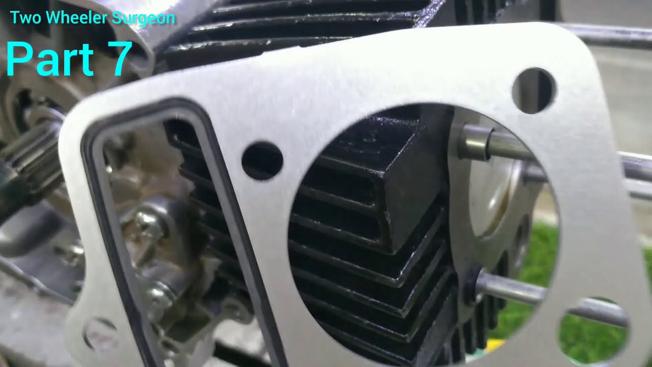 Hero honda splendor how to fix cylinder kit.