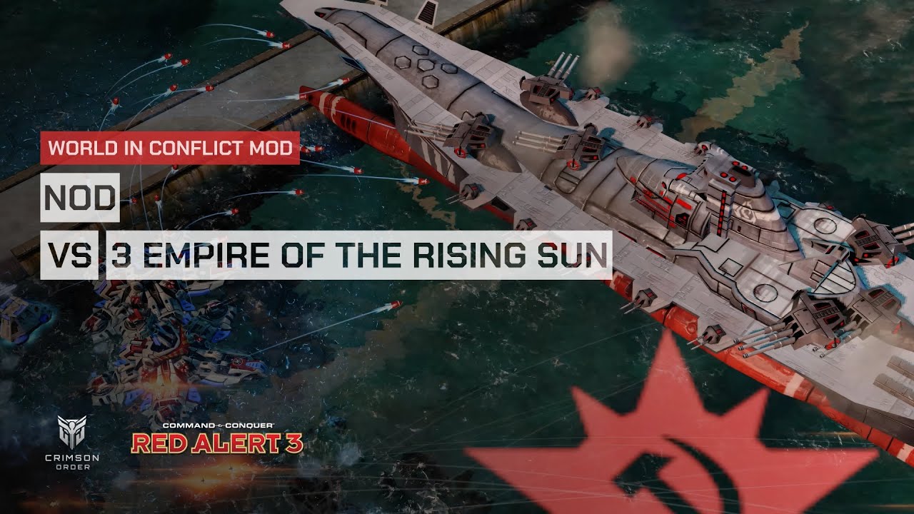 Red Alert 3 [World In Conflict Mod] - NOD vs 3 Empire of the Rising Sun Brutal AI
