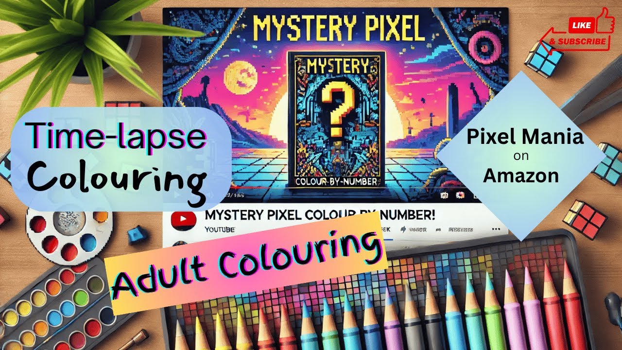 🟢 Mystery Pixel Colour by Number Books | Pixel Mania | Adult Colouring